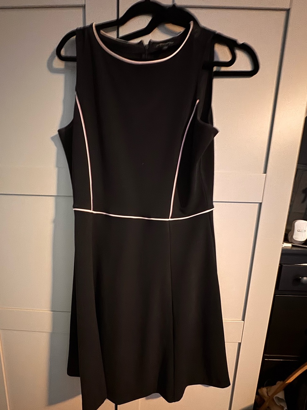 Banana Republic Black Mini Dress with light pink Piping